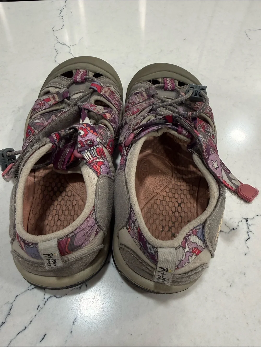 KEEN Newport H2 Kids Closed-Toe Strappy Sandals Bungee Gray/Purple US 2